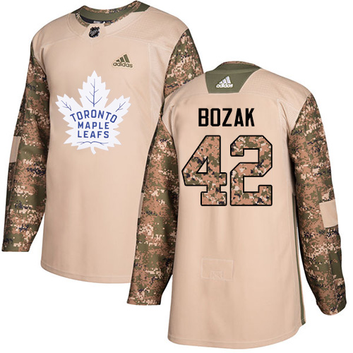 Adidas Maple Leafs #42 Tyler Bozak Camo Authentic Veterans Day Stitched NHL Jersey
